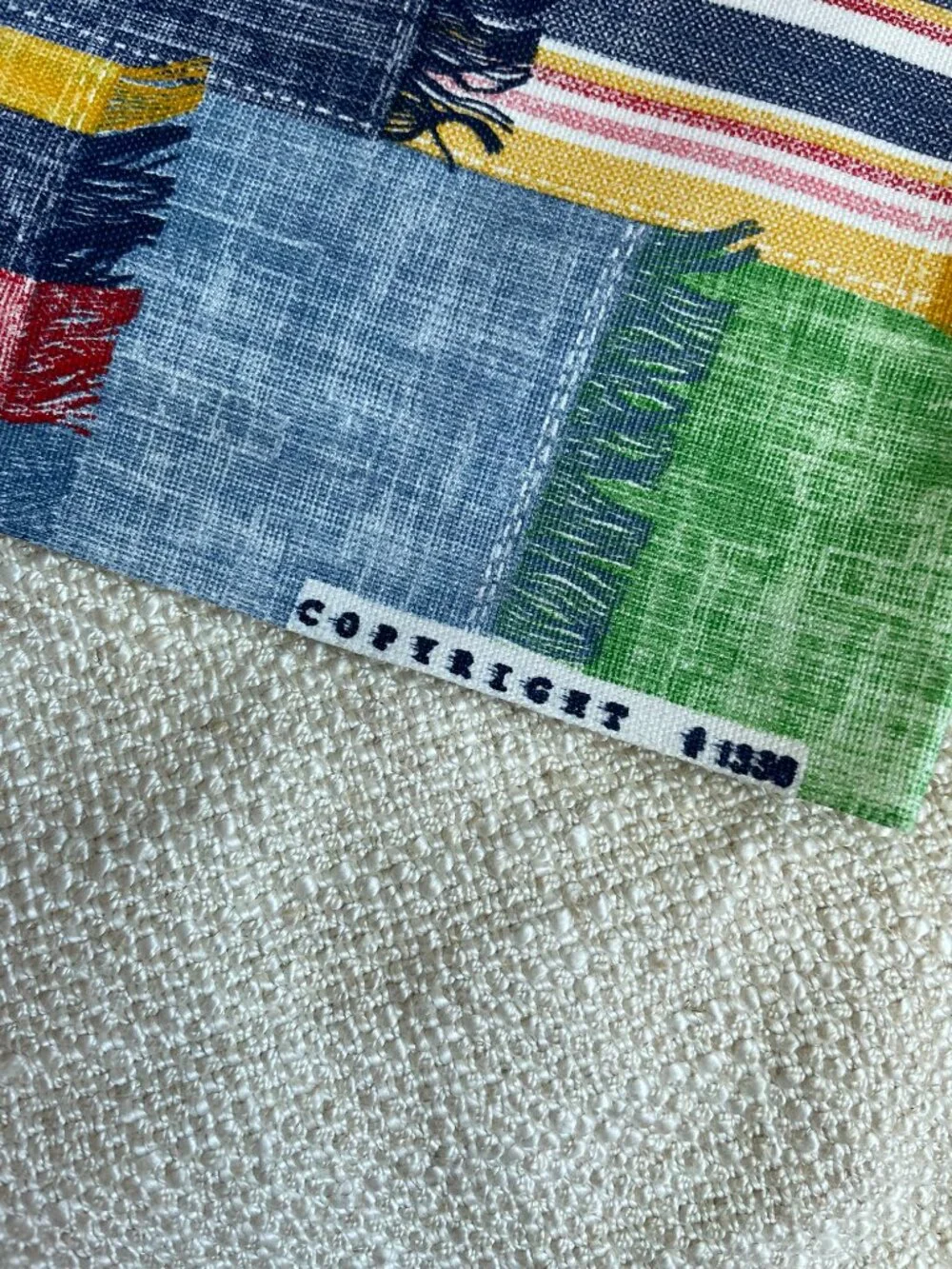 2y x 44” Vintage Colorful Patchwork Printed Cotton Fabric Quilting Crafts